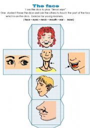 English Worksheet: The face dice