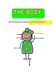 English worksheet: the body