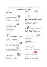 English Worksheet: 6th grade second term second exam