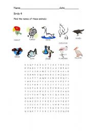 English Worksheet: Birds 4