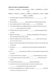 English worksheet: vocabulary exercise