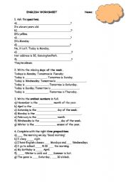 Elementary revision worksheet