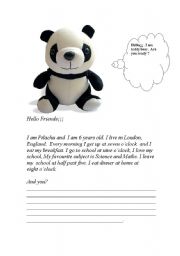 English Worksheet: my teddy bear