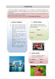 English Worksheet: A London Quiz - 3 pages (with key)