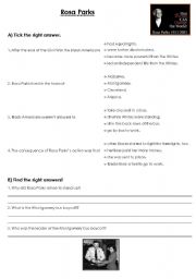 English Worksheet: Rosa Parks