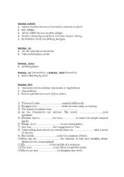 English worksheet: phrasals