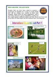 English Worksheet: INTERNATIONAL STUDENTS VISIT PART 1