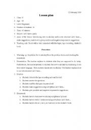 English Worksheet: Excuse me