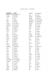English Worksheet: Regular verbs