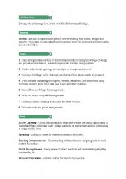 English Worksheet: florist