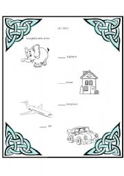 English Worksheet: A/AN