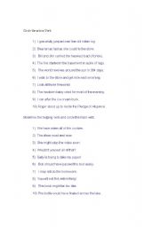 English Worksheet: grammar exam