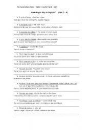 English worksheet: How do you say...in English?