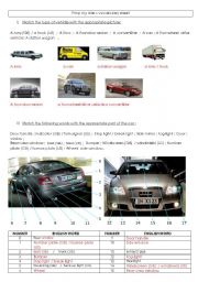 English Worksheet: Car vocabulary