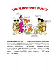 English Worksheet: THE FLINSTONES FAMILY