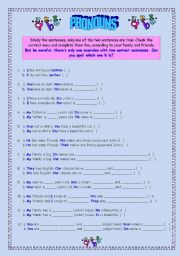Pronouns (2 pages + Answer key)