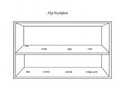 English Worksheet: my breakfast cut and paste