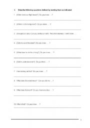 English Worksheet: direct/indirect questions