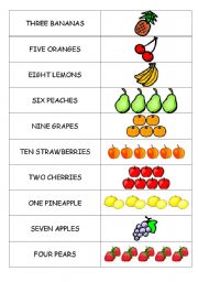 English Worksheet: Fruit dominoes