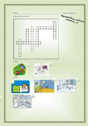 English worksheet: Rooms in a house