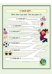 English Worksheet: I HAVE GOT...