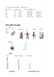 English Worksheet: Descriptive words for people