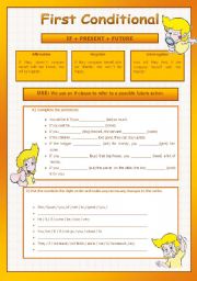 English Worksheet: First conditional