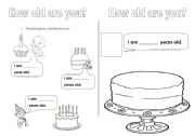 English Worksheet: How old are you?