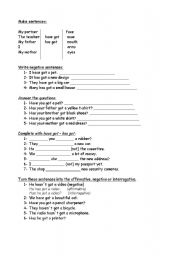 English Worksheet: Have got