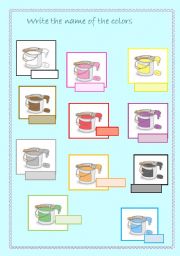 English Worksheet: COLORS