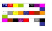 English worksheet: gameboard colours