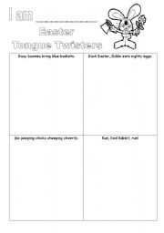 English worksheet: Tongue Twisters about Easter