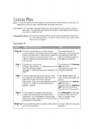 English Worksheet: Lesson Plan 