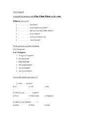 English worksheet: some exercises