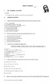 English Worksheet: Song 