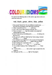 COLOUR IDIOMS