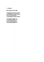 English Worksheet: song book