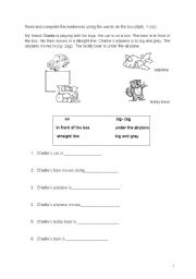 English worksheet: science practice