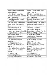 English Worksheet: Conversation Activity