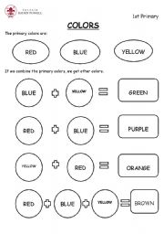 English Worksheet: Colors