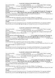 English Worksheet: I lay my love on you