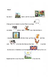 English worksheet: farm animals