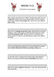 English Worksheet: SWINE FLU FACTS