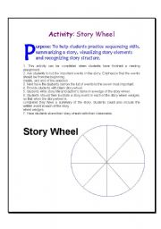 English Worksheet: Story wheel