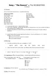 English worksheet: the reason