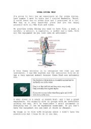 English Worksheet: Scuba Diving Trip