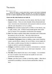 English worksheet: how to make a movie