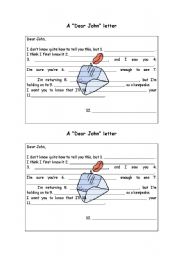 English Worksheet: A dear John letter - part 2