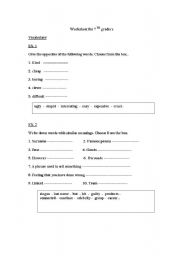 English worksheet: worksheet