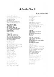 English worksheet: Cha Cha slide